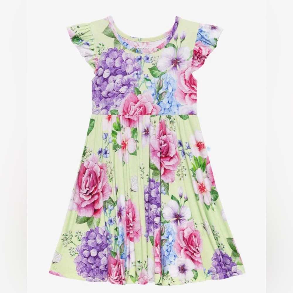 Posh Peanut Georgina ruffled cap sleeve twirl dress Size 10